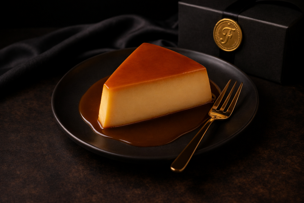 Classic Caramel Flan slice